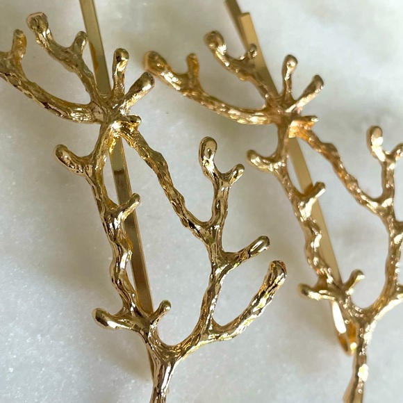 Anthropologie 2 Twig Hair Pins Clips - Picture 5 of 10